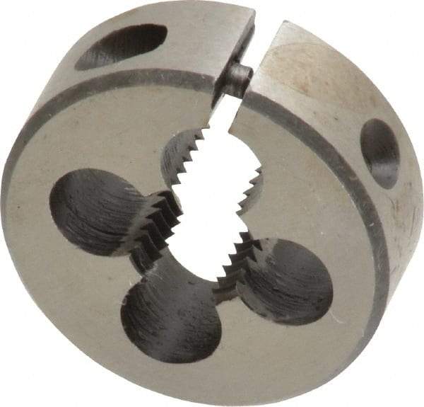 Interstate - M9x1.25 Metric Coarse Thread, 1" Outside Diam High Speed Steel Round Die - Right Hand Thread, Adjustable - Exact Industrial Supply