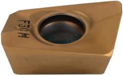 Seco - XOMX120408 D14 Grade F30M Carbide Milling Insert - TiAlN/TiN Finish, 0.157" Thick, 0.031" Corner Radius - USA Tool & Supply