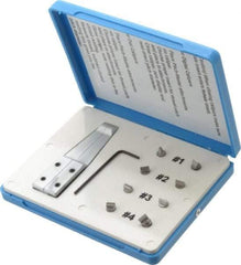 SPI - Chrome Caliper Outside Diameter Attachment - 8 Pieces, 0.6, 1, 1.5 & 2.5 to 1, 1.5, 2.5 & 4mm Pitch, For Use with 6" Dial or Electronic Calipers - USA Tool & Supply