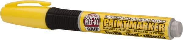 Super Met-Al - Yellow Paint Marker - Oil Based Paint - USA Tool & Supply