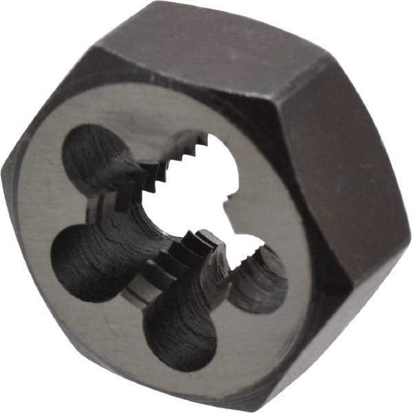 Interstate - 1/2-13 UNC Thread, 1-1/16" Hex, Right Hand Thread, Hex Rethreading Die - Carbon Steel, 1/2" Thick - Exact Industrial Supply