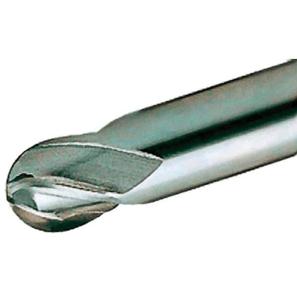Iscar - 10mm Diam, 10mm LOC, 4 Flute Solid Carbide Ball End Mill - Uncoated, Single End, 60mm OAL, 10mm Shank Diam, Spiral Flute - USA Tool & Supply