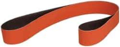 3M - 2" Wide x 72" OAL, 36 Grit, Ceramic Abrasive Belt - Ceramic, Very Coarse, Coated, YF Weighted Cloth Backing, Wet/Dry, Series 984F - USA Tool & Supply
