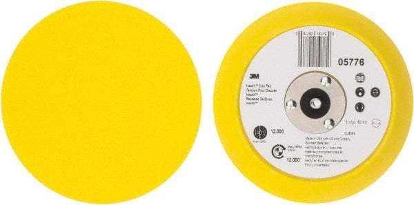 3M - 6" Diam Hook & Loop Disc Backing Pad - Medium Density, 12,000 RPM - USA Tool & Supply