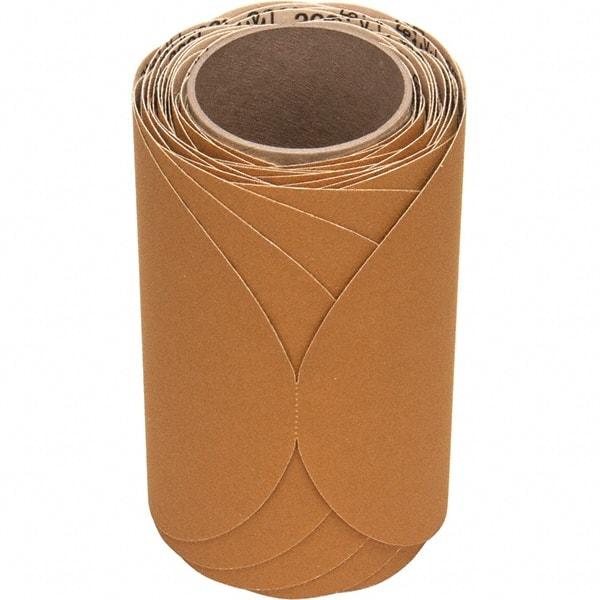 3M - 8" Diam, 150 Grit FEPA, Aluminum Oxide Adhesive PSA Disc - Very Fine Grade, Gold, Paper Backing, Flexible, Use with Random Orbital Sanders - USA Tool & Supply