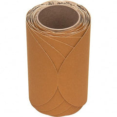 3M - 8" Diam, 150 Grit FEPA, Aluminum Oxide Adhesive PSA Disc - Very Fine Grade, Gold, Paper Backing, Flexible, Use with Random Orbital Sanders - USA Tool & Supply
