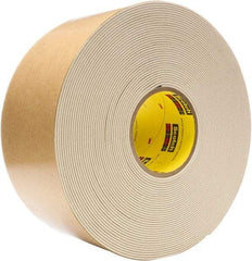 3M - 4" Wide x 20 Yd Long Tan Rubber Masking Tape - Series 528, 82 mil Thick, 18 In/Lb Tensile Strength - USA Tool & Supply