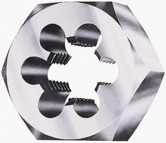 Interstate - M52x1.50 Metric Fine Thread, 3-1/2" Hex, Right Hand Thread, Hex Rethreading Die - Carbon Steel, 1-1/4" Thick - Exact Industrial Supply