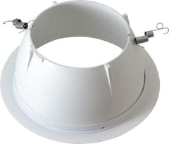 Cooper Lighting - 7-1/4 Inch Wide, Water Resistant, White Fixture Baffle Trim - Metal, UL/cUL Wet Location Listed - USA Tool & Supply