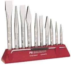 Value Collection - 5-1/8" OAL x 13/64" Blade Width Cross Chisel - 25/64" Stock - USA Tool & Supply