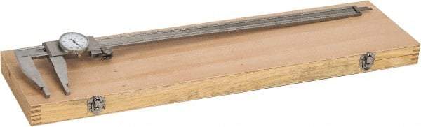 Value Collection - 0", 0.5" (Inside Range)" to 18" Range, 0.001" Graduation, 0.1" per Revolution, Dial Caliper - White Face, 3.39" Jaw Length - USA Tool & Supply