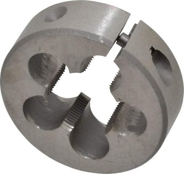 Interstate - 5/8-32 UNS Thread, 1-1/2" Outside Diam High Speed Steel Round Die - Right Hand Thread, Adjustable - Exact Industrial Supply