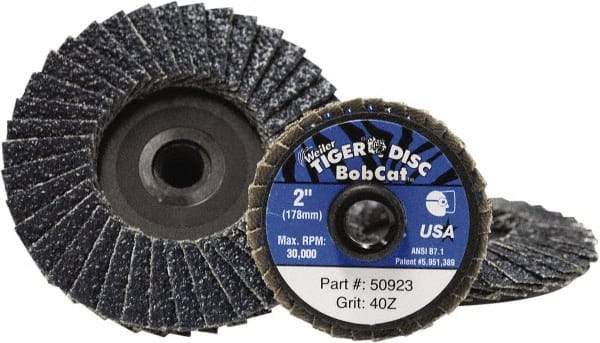 Camel Grinding Wheels - 60 Grit, 7" Disc Diam, 7/8" Center Hole, Type 27 Aluminum Oxide Flap Disc - 8,600 Max RPM, Polyester Backing, Arbor Attaching System, Coated - USA Tool & Supply