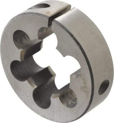 Interstate - 1-1/4 - 32 UNS Thread, 2-1/2" Outside Diam High Speed Steel Round Die - Right Hand Thread, Adjustable - Exact Industrial Supply