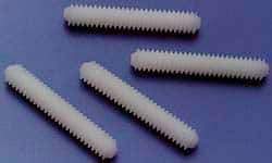 Micro Plastics - 1/4-20 1-1/2" OAL Fully Threaded Stud - Nylon, Nylon Finish - USA Tool & Supply