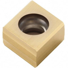 Seco - 335.181005 M10 Grade F40M Carbide Milling Insert - TiAlN/TiN Finish, 0.213" Thick, 0.394" Inscribed Circle, 1/16" Corner Radius - USA Tool & Supply