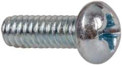 Value Collection - #5-40 UNC, 3/8" Length Under Head Phillips Drive Machine Screw - Round Head, Grade J82 Steel, Zinc-Plated Finish, Without Washer - USA Tool & Supply