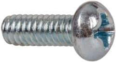 Value Collection - #5-40 UNC, 3/8" Length Under Head Phillips Drive Machine Screw - Round Head, Grade J82 Steel, Zinc-Plated Finish, Without Washer - USA Tool & Supply