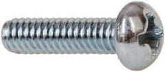 Value Collection - #5-40 UNC, 1/2" Length Under Head Phillips Drive Machine Screw - Round Head, Grade J82 Steel, Zinc-Plated Finish, Without Washer - USA Tool & Supply