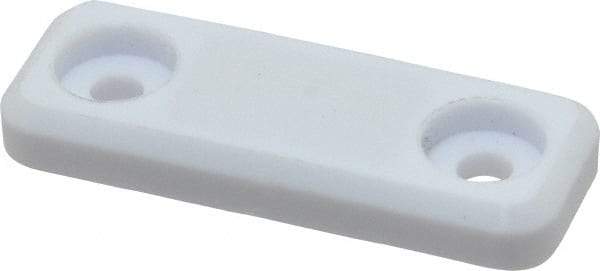 Sugatsune - 1-25/32" Long x 43/64" Wide x 7/32" High, Polyacetal, Neodymium & 316 Stainless Plastic Cased Magnet Catch - White Finish, 9.9 Magnetic Force, 15/16" Long Strike, 19/32" Wide Strike - USA Tool & Supply
