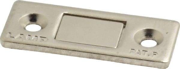 Sugatsune - 1-39/64" Long x 1-5/8" Wide x 2.6" High, Steel & Neodymium Neodymium Thin Magnet Catch - Nickel Coated, 8.8 Magnetic Force - USA Tool & Supply