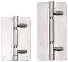 Sugatsune - 3-15/16" Long x 1-31/32" Wide x 1/16" Thick, Quick Release Hinge - Stainless Steel, Polished Finish - USA Tool & Supply