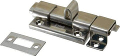 Sugatsune - 2-9/16" Long, 1-47/64" Wide Stainless Steel Slide Bolt - Polished - USA Tool & Supply