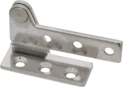 Sugatsune - 2-9/16" Long x 1-1/8" Wide x 1/8" Thick, Satin Finish Stainless Steel, Right Hand Overlay Pivot Hinge - 5/16" Pin Diam - USA Tool & Supply