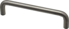 Sugatsune - 25/64" Handle Diam, Satin Finish Stainless Steel Drawer Pull - 1-3/8" Projection, 5" Center to Center, 316 Grade, 5-3/8" Wide - USA Tool & Supply