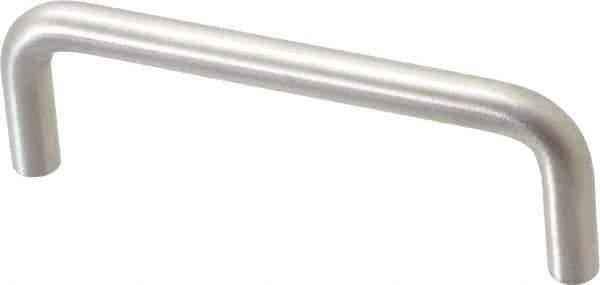 Sugatsune - 5/16" Handle Diam, Satin Finish Stainless Steel Drawer Pull - 1-11/32" Projection, 3-1/2" Center to Center, 316 Grade, 3-13/16" Wide - USA Tool & Supply