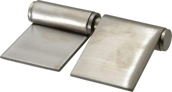 Sugatsune - 4" Long x 2-5/32" Wide x 15/32" Thick, Flag Hinge - Stainless Steel, Satin Finish - USA Tool & Supply