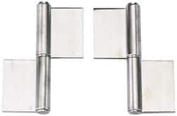 Sugatsune - 6" Long x 2-5/32" Wide x 15/32" Thick, Flag Hinge - Stainless Steel, Satin Finish - USA Tool & Supply