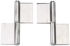 Sugatsune - 6" Long x 2-5/32" Wide x 15/32" Thick, Flag Hinge - Stainless Steel, Satin Finish - USA Tool & Supply