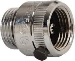 Watts - 125 Max psi, Chrome Plated Brass, Hose Connection Vacuum Breaker - EPDM Seal, Stainless Steel Spring, FIP X Hose End Connections - USA Tool & Supply