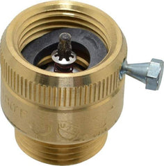 Watts - 125 Max psi, Brass, Hose Connection Vacuum Breaker - EPDM Seal, Stainless Steel Spring, FIP X Hose End Connections - USA Tool & Supply