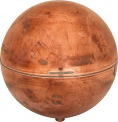 Watts - 6" Diam, External Thread Connection, Metal Float - 1/4-20 Thread, Copper - USA Tool & Supply