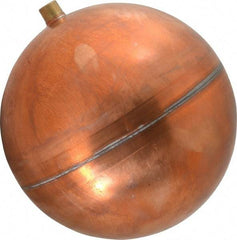 Watts - 8" Diam, External Thread Connection, Metal Float - 3/8-16 Thread, Copper - USA Tool & Supply