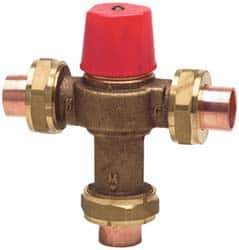 Watts - Union Thread End Connections, 3/4" Pipe, Temperature Control Valve - 150 Max Working psi - USA Tool & Supply