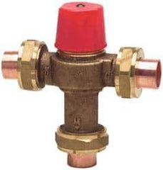 Watts - Union Thread End Connections, 1/2" Pipe, Temperature Control Valve - 150 Max Working psi - USA Tool & Supply