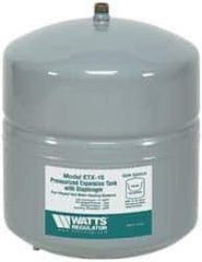 Watts - 2.5 Gallon Capacity, 4.5 Gallon Tank, 11 Inch Diameter, 14 Inch High, 1/2 Inch Port, Expansion Tank - Steel, Polymer Coating - USA Tool & Supply