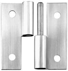 Made in USA - 2" Long x 1.68" Wide x 0.08" Thick, Slip Joint Hinge - Stainless Steel - USA Tool & Supply