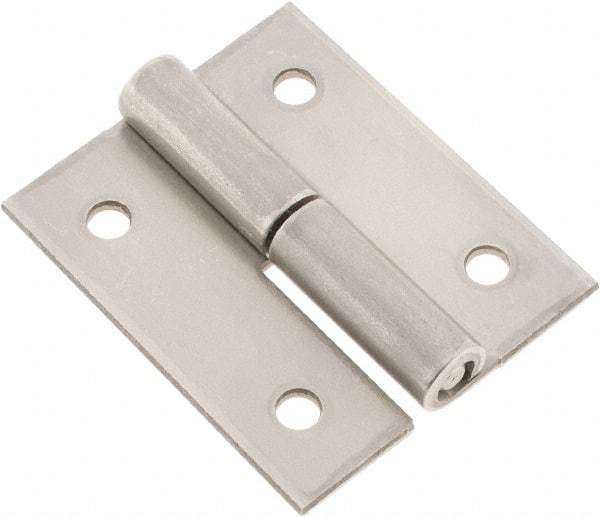 Made in USA - 2" Long x 1.68" Wide x 0.08" Thick, Slip Joint Hinge - Stainless Steel - USA Tool & Supply