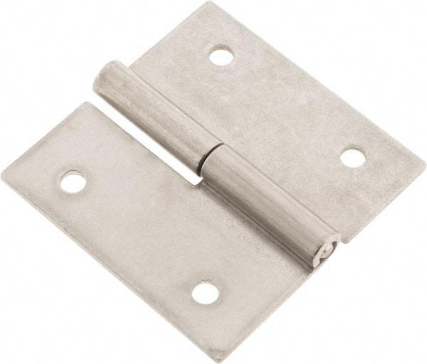 Made in USA - 2-1/2" Long x 2-1/2" Wide x 0.075" Thick, Slip Joint Hinge - Stainless Steel - USA Tool & Supply