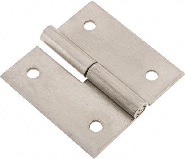 Made in USA - 3" Long x 3" Wide x 0.093" Thick, Slip Joint Hinge - Stainless Steel - USA Tool & Supply