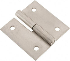 Made in USA - 3" Long x 3" Wide x 0.093" Thick, Slip Joint Hinge - Stainless Steel - USA Tool & Supply