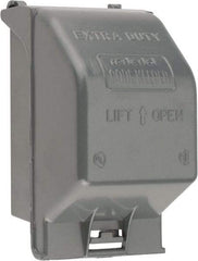 Thomas & Betts - Electrical Outlet Box Aluminum Receptacle Cover - Includes Gasket & Screw - USA Tool & Supply