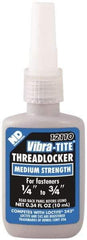 Vibra-Tite - 10 mL Bottle, Blue, Medium Strength Liquid Threadlocker - Series 121, 24 hr Full Cure Time, Hand Tool Removal - USA Tool & Supply