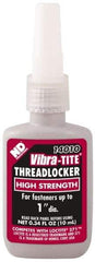 Vibra-Tite - 10 mL Bottle, Red, High Strength Liquid Threadlocker - Series 140, 24 hr Full Cure Time, Hand Tool, Heat Removal - USA Tool & Supply