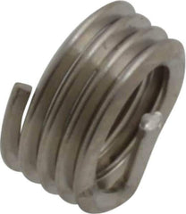 Recoil - M6x1.00 Metric Coarse, 6mm OAL, Free Running Helical Insert - 4 Free Coils, Tanged, Stainless Steel, Bright Finish, 1D Insert Length - USA Tool & Supply