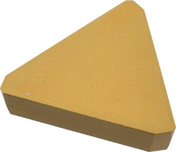 Interstate - TPC32 Grade TCN55 Carbide Milling Insert - TiN Finish, 1/8" Thick, 3/8" Inscribed Circle, 1/32" Corner Radius - USA Tool & Supply
